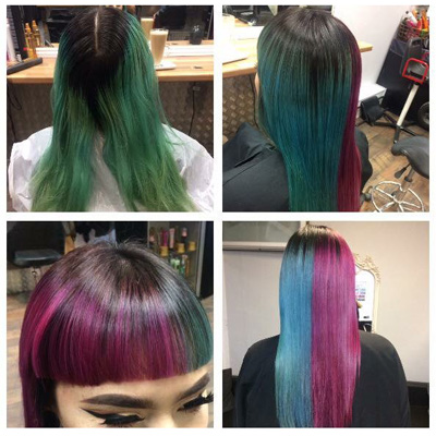 Hair colour before and after, Creations Salon